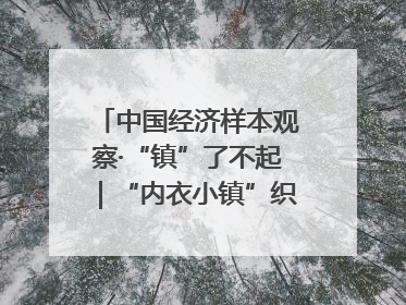 中国经济样本观察·“镇”了不起｜“内衣小镇”织出500亿元“里子产业”